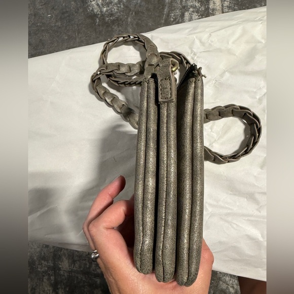 ANTHROPOLOGIE Valerie Braided Strap Distressed Crossbody Purse - Picture 10 of 12